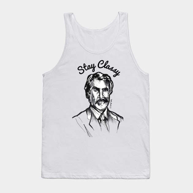 Ron Stay Classy Burgundy Tank Top by sketchnkustom